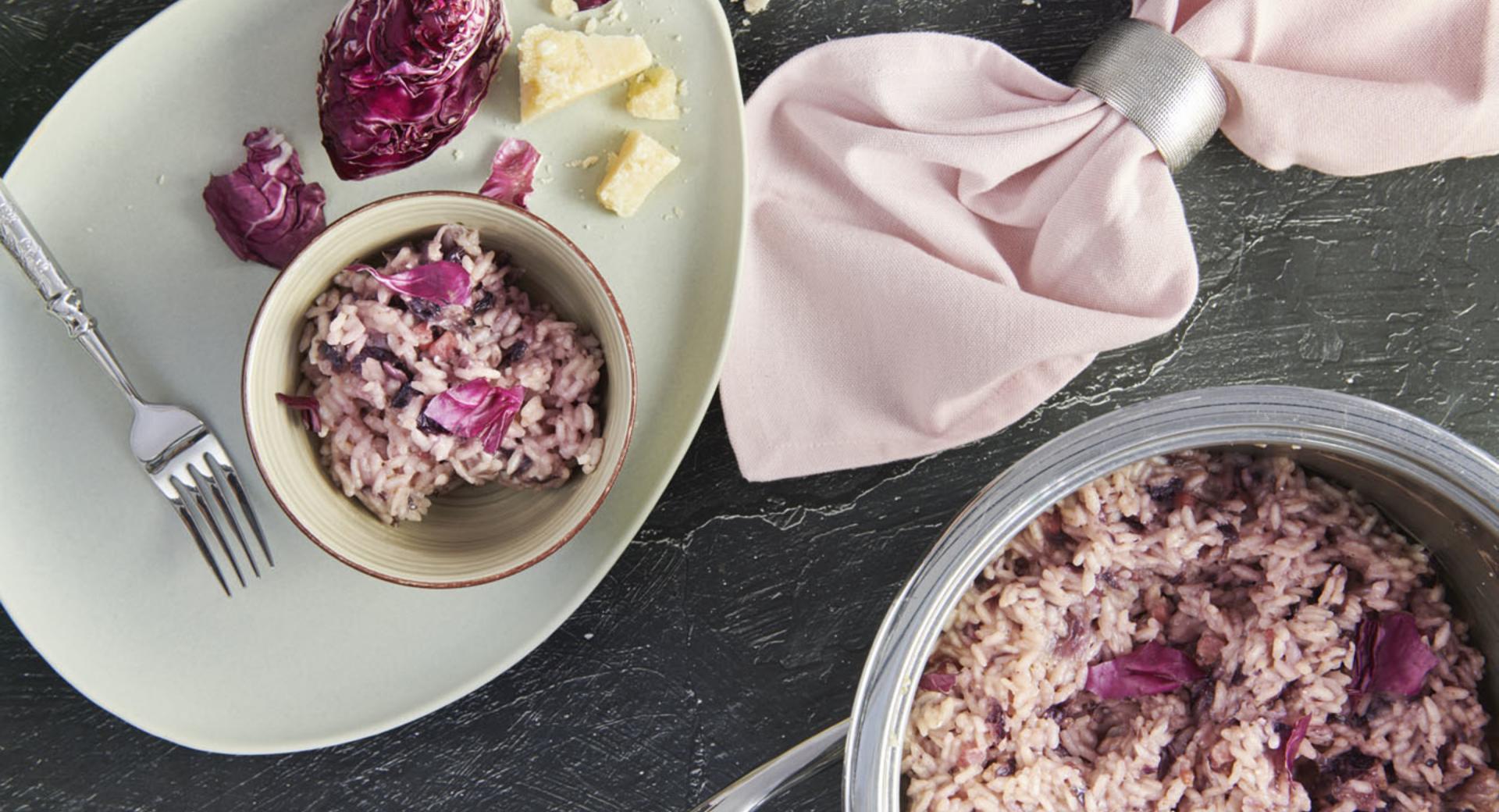 Risotto mit Radicchio und Speck 