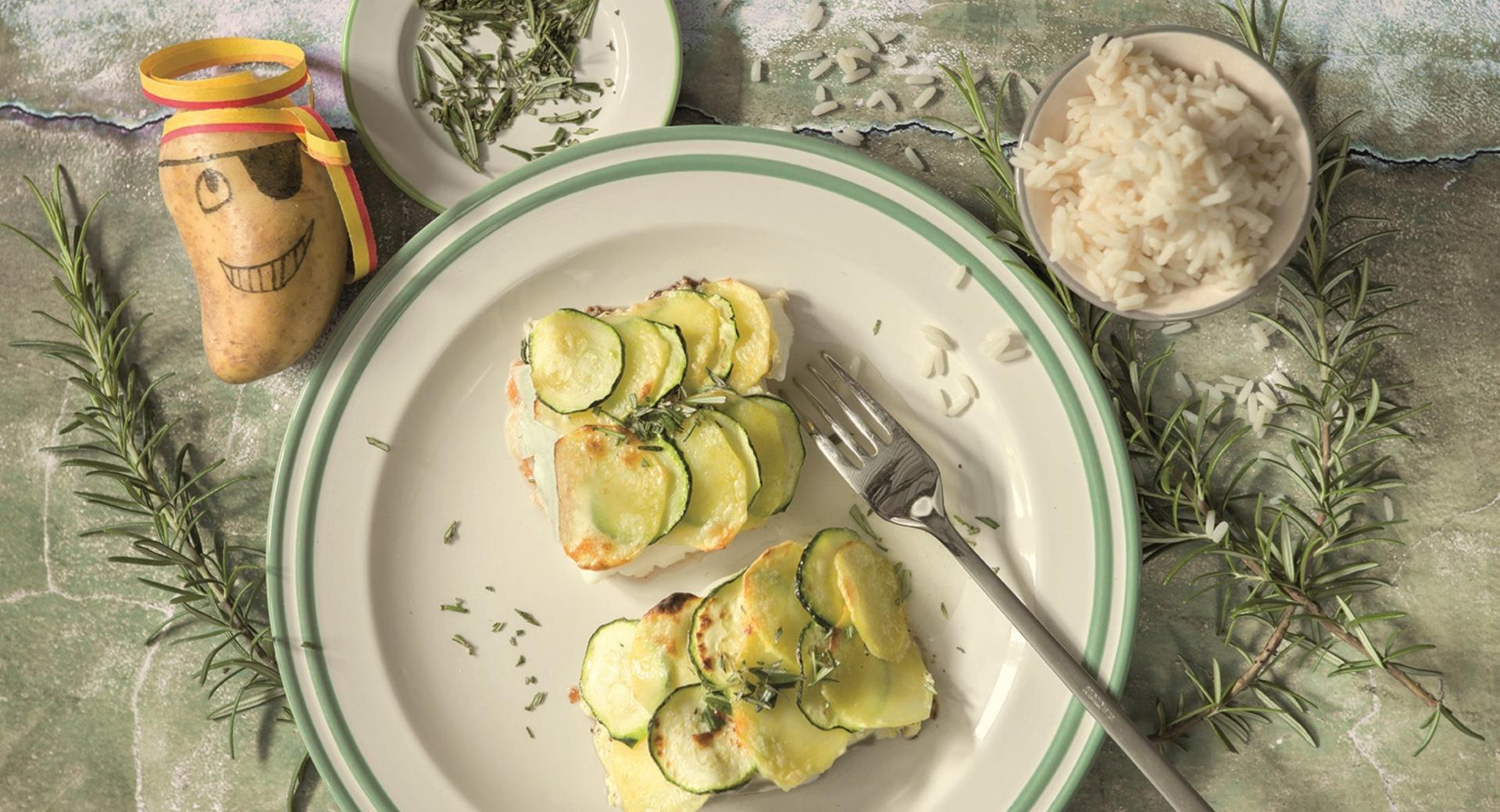 Fischfilet mit Kartoffel-Zucchinikruste