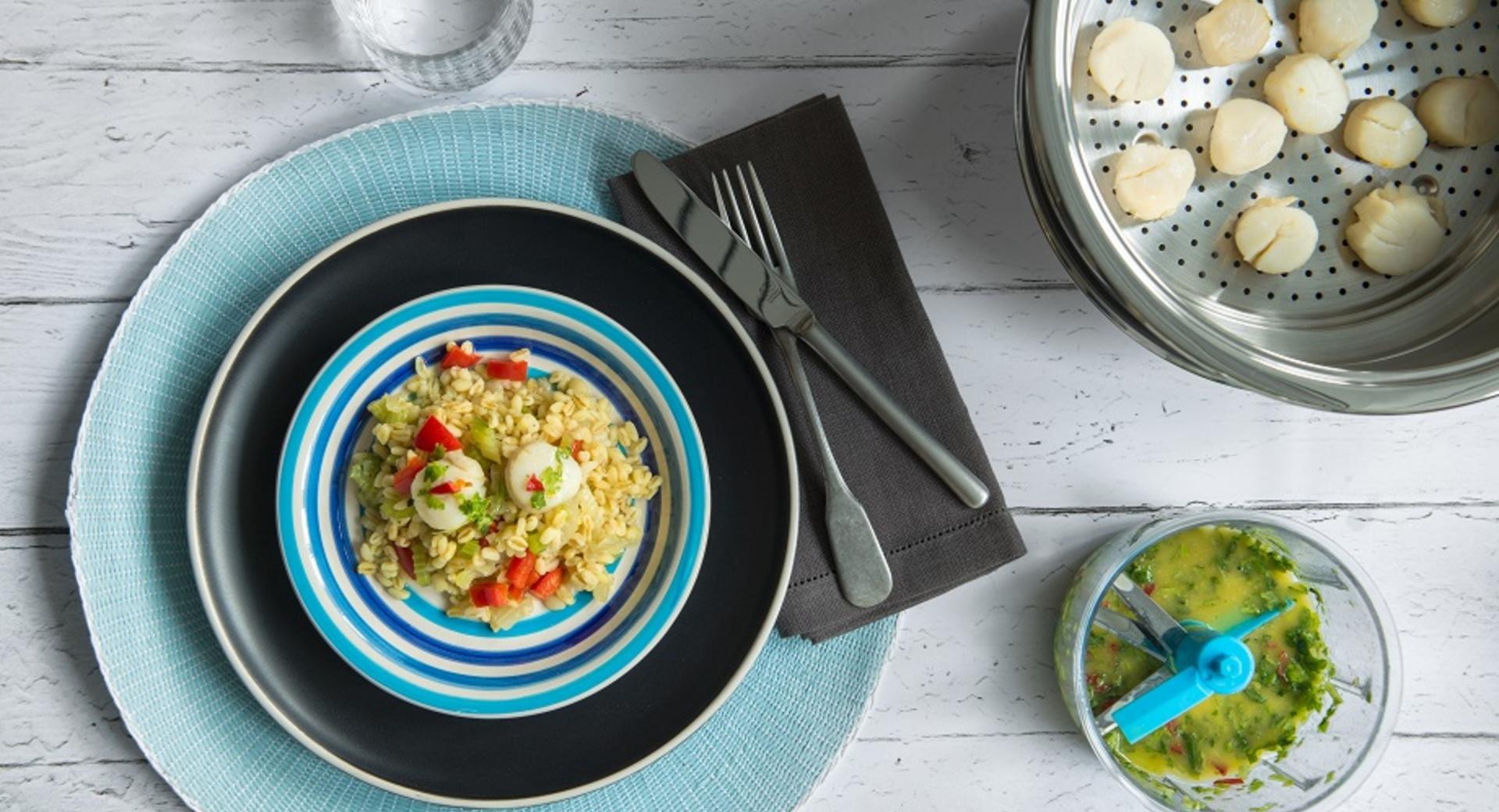 Mediterraner Salat mit Jakobsmuscheln