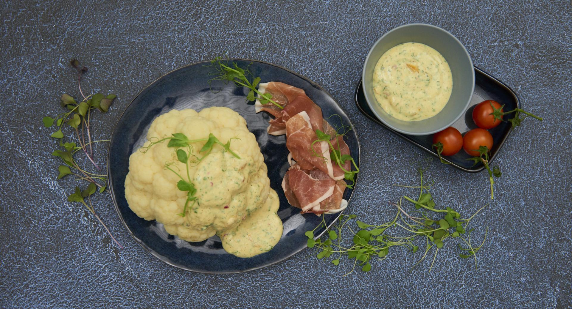 Blumenkohl mit süß-scharfem Dressing