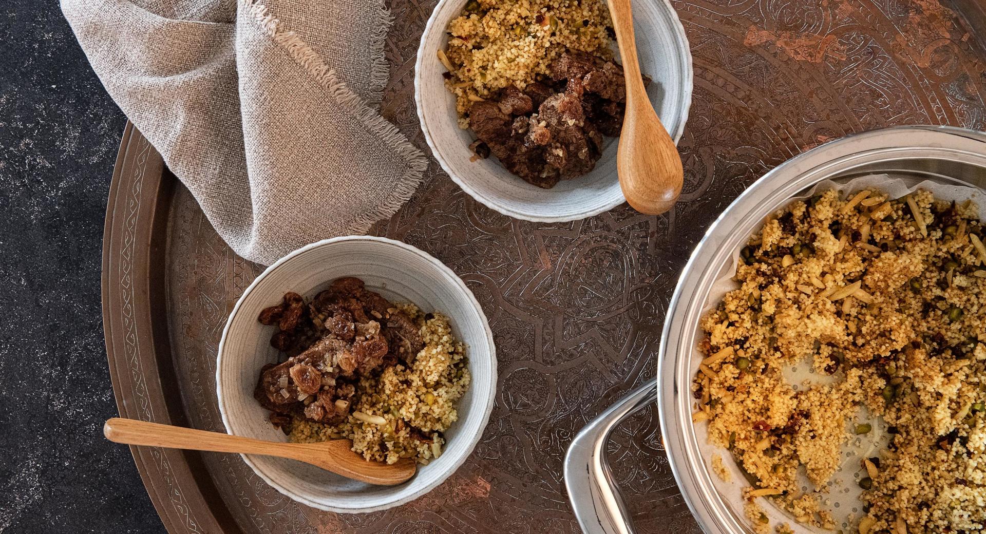 Marokkanisches Lammragout mit Gewürz-Couscous