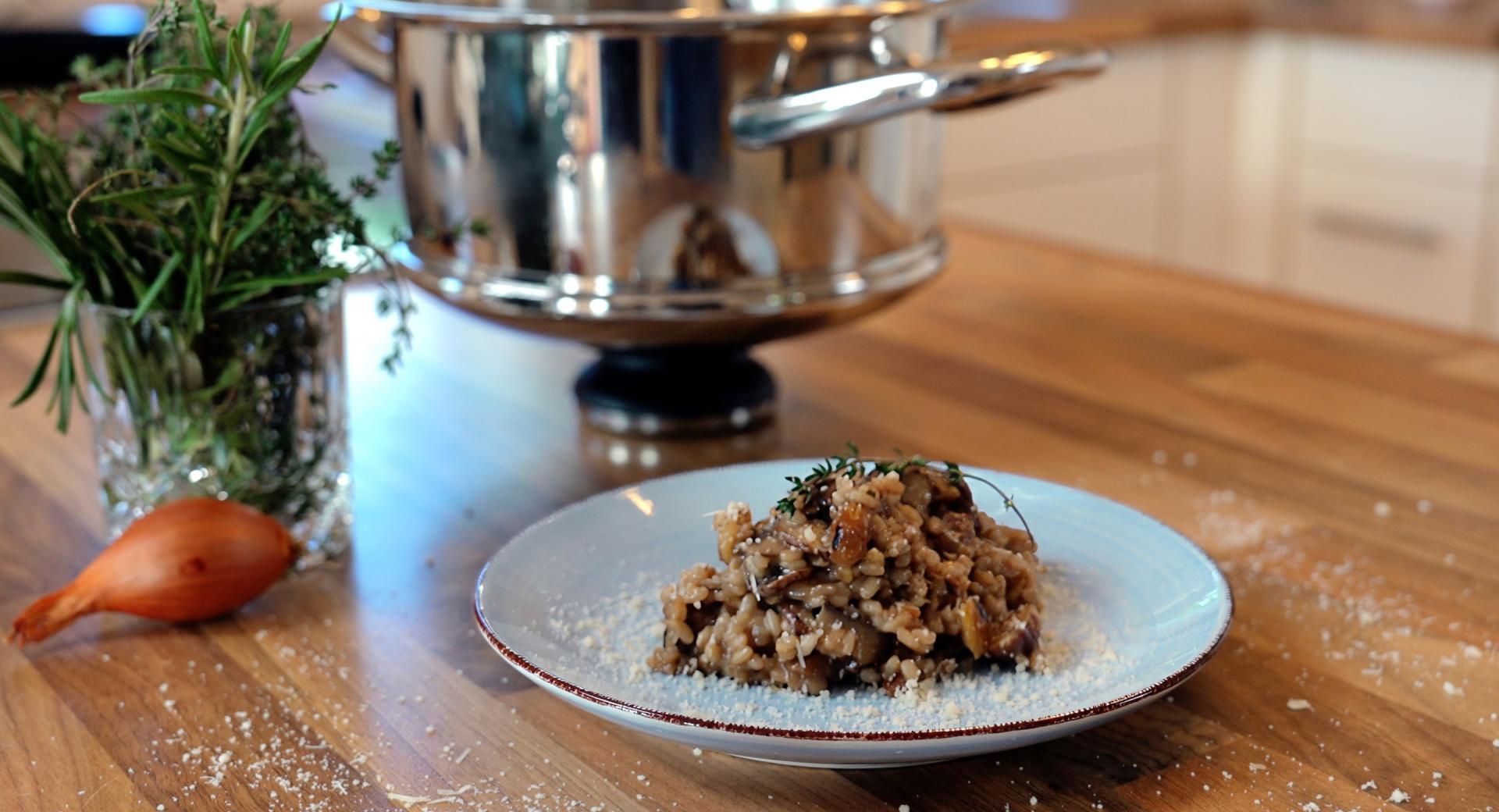 Kastanien-Pilz-Risotto