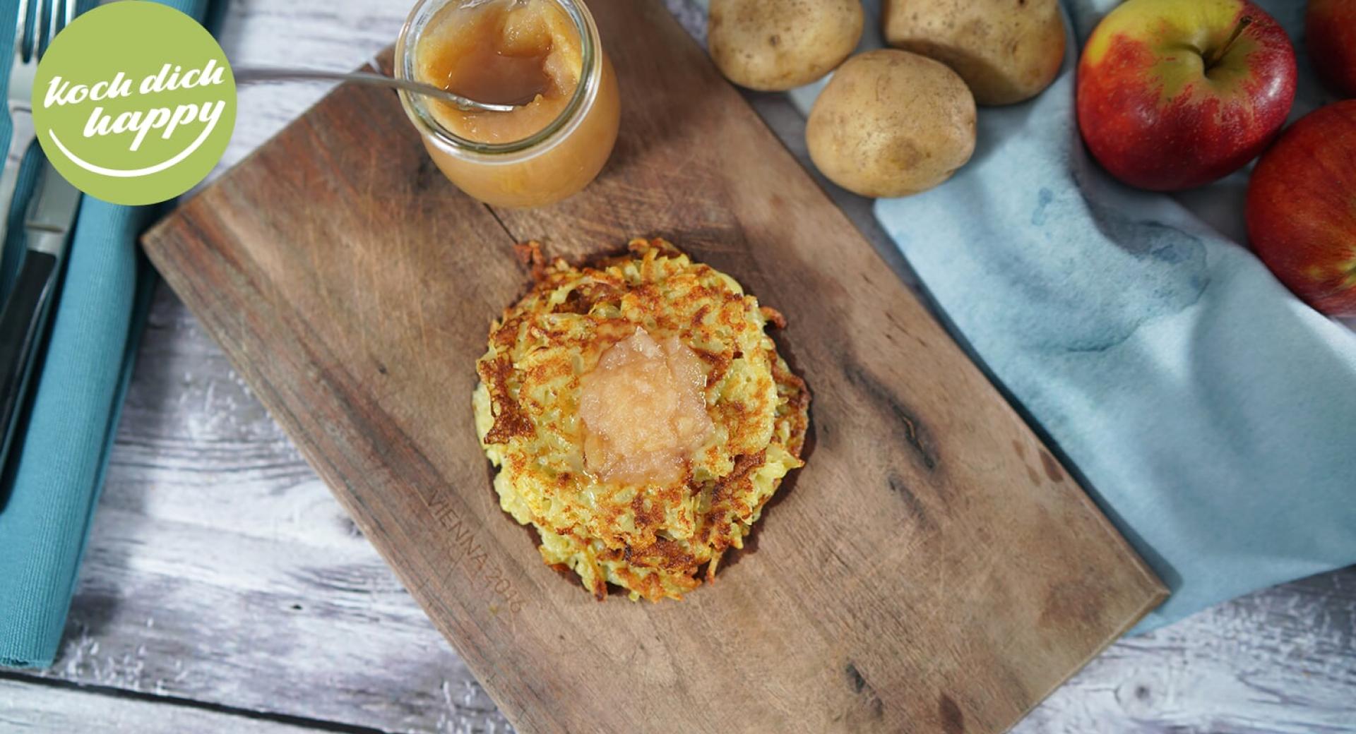 Kartoffelpuffer mit selbstgemachten Apfelmus