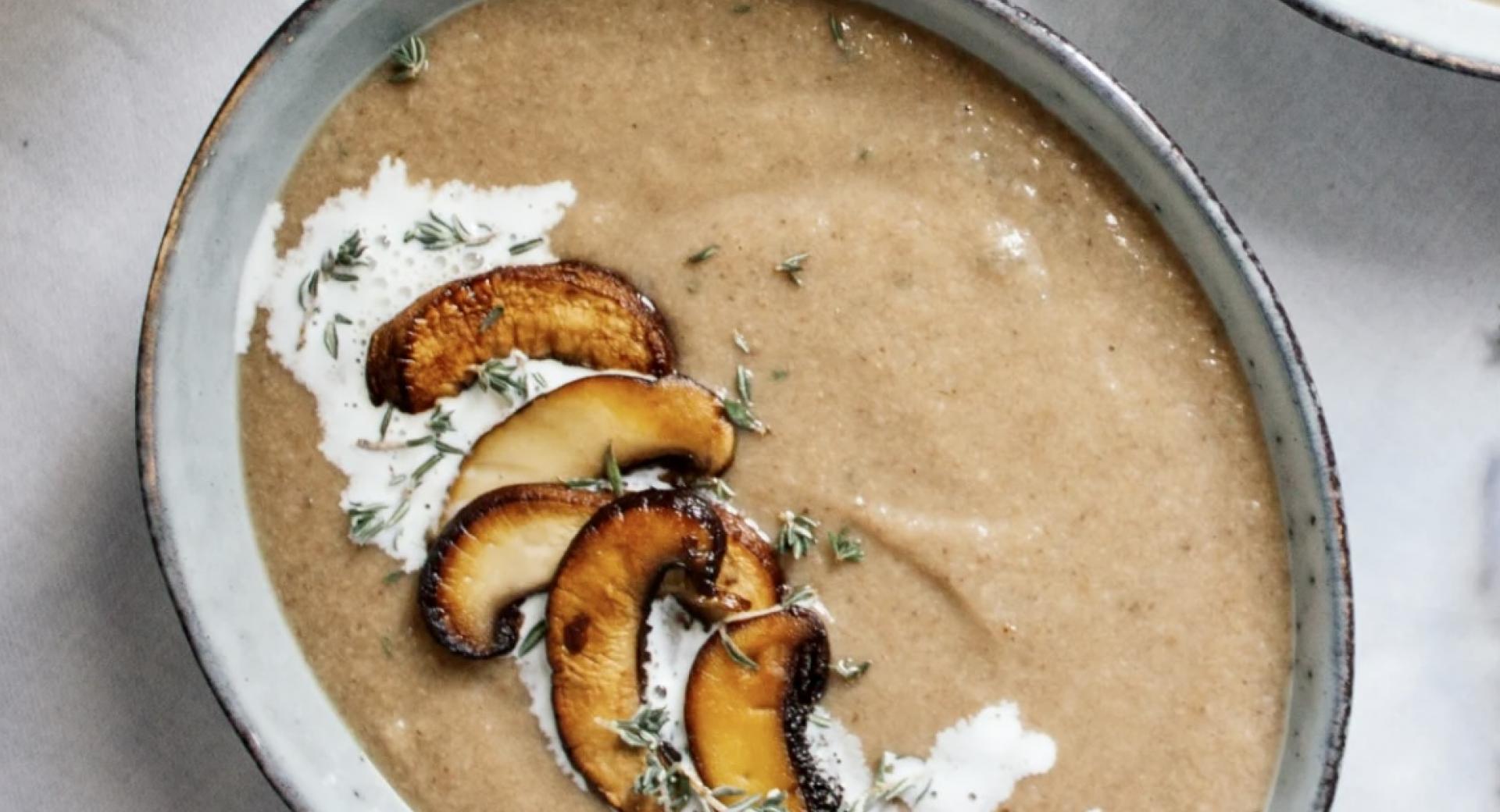 Pilzcreme-Suppe mit Mini-Kartoffelknödel