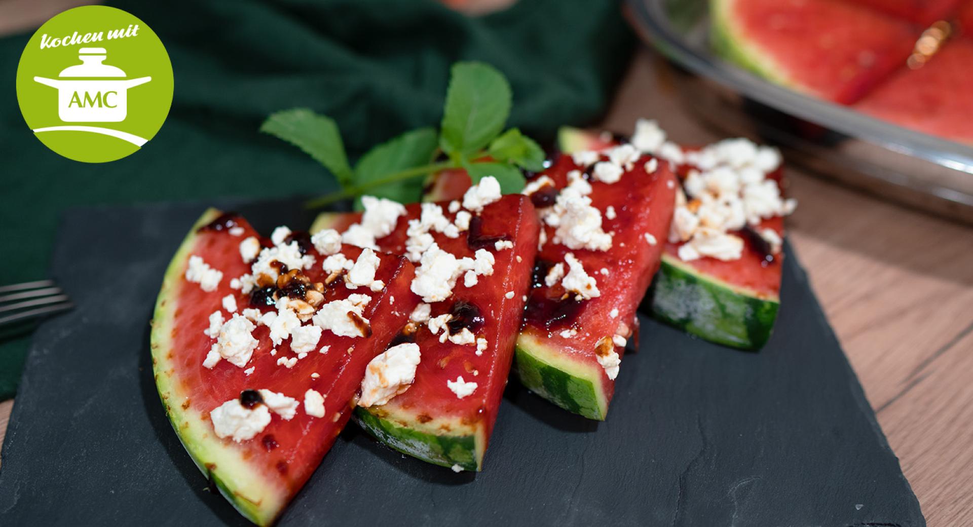 gegrillte Wassermelone mit Feta