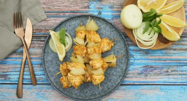 Fish Tikka (Indische Fisch-Spieße)