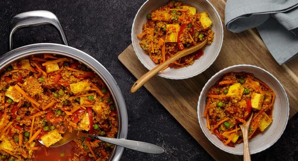 One Pot Bulgur mit Paneer