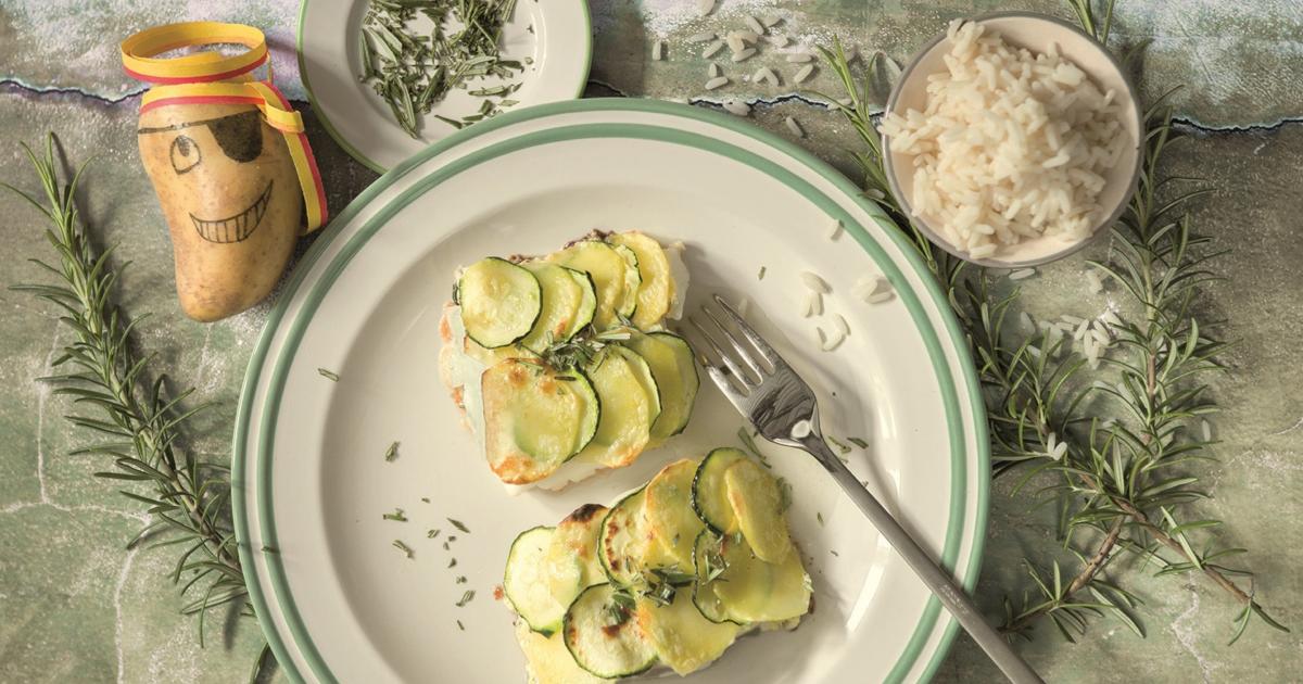 Fischfilet mit Kartoffel-Zucchinikruste